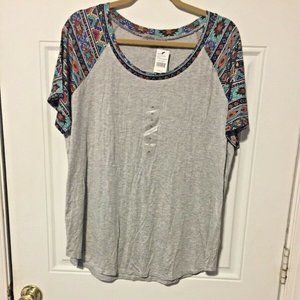 Absolutely Famous Size 2X Aztec T-Shirt NWT